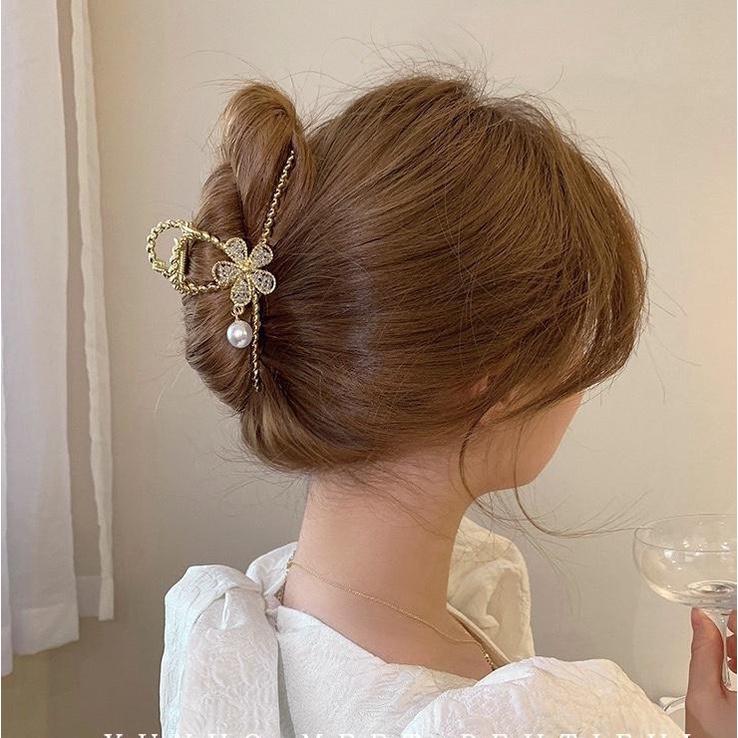 Kẹp Tóc Hình Bông Hoa Bằng Kim Loại - PK0032
