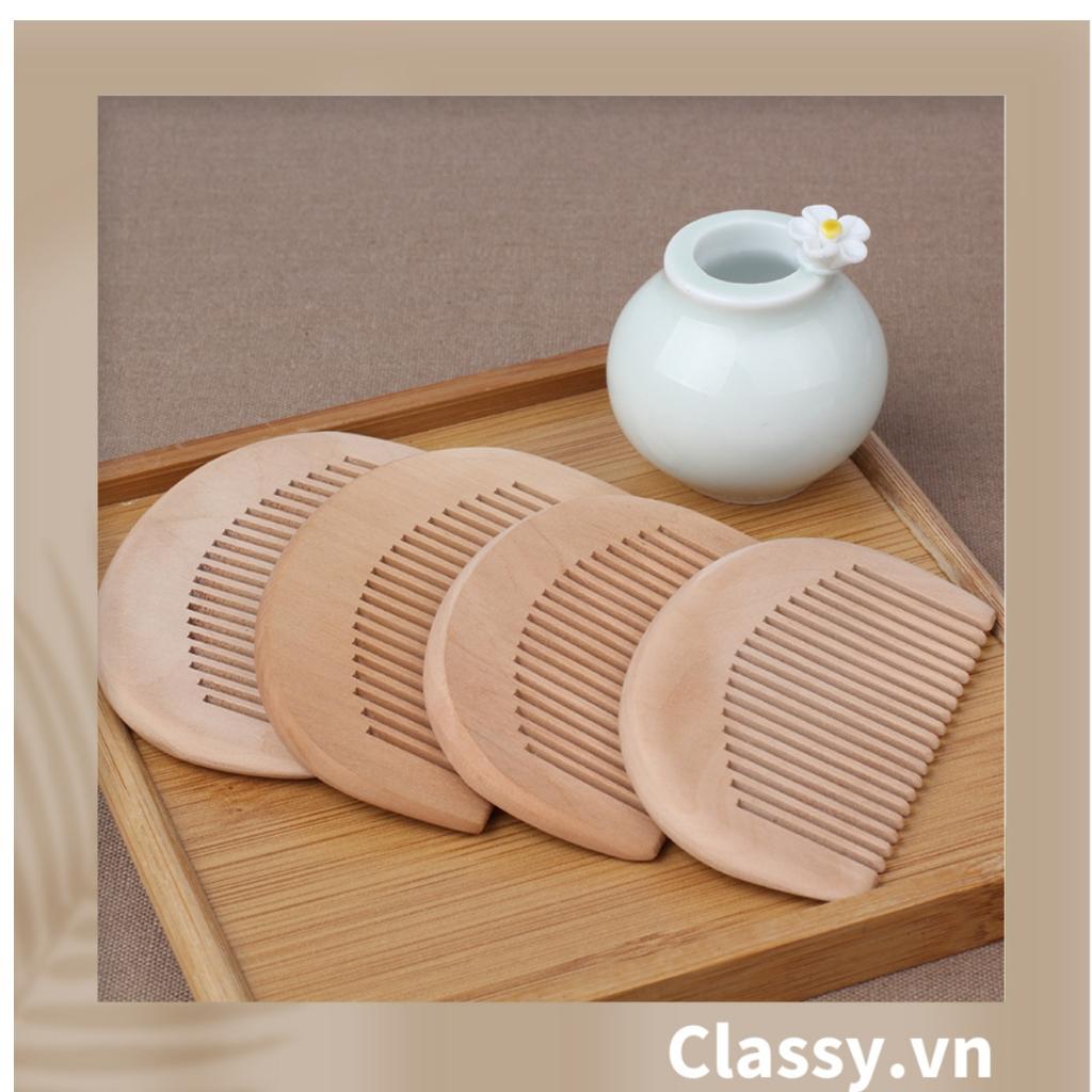 Lược mini Classy Gỗ đào tự nhiên (trơn) - Hàng loại 1 PK311