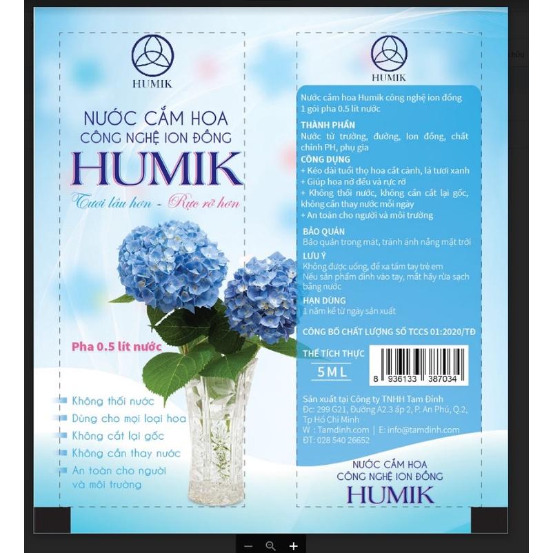 NƯỚC DƯỠNG HOA HUMIK TÚI 10 GÓI 5ML