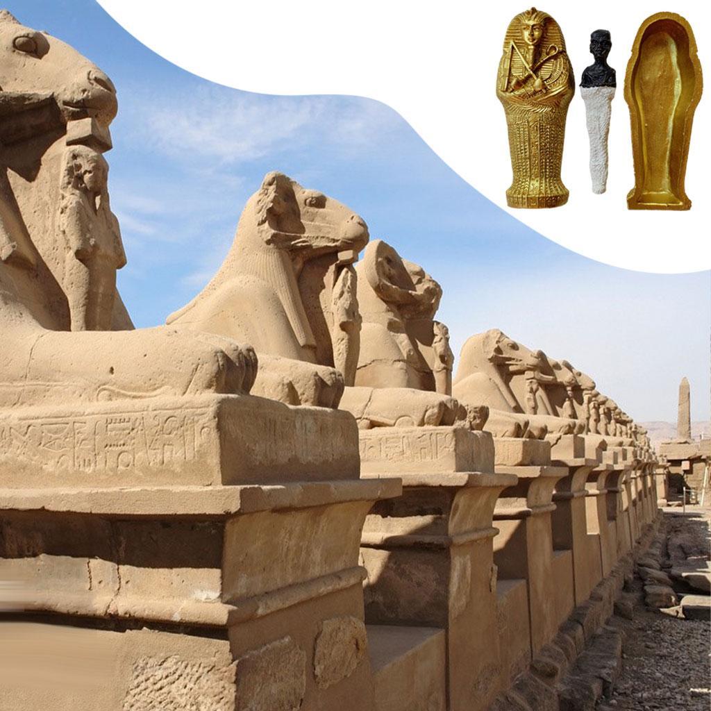 Ancient with Mummy Figurines Statue For Home Tabletop Decors