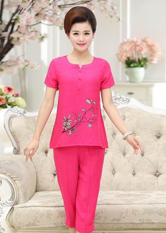 Bộ Đồ Mặc Nhà Nữ Cho Người Trung Niên, Người Lớn Tuổi NG15