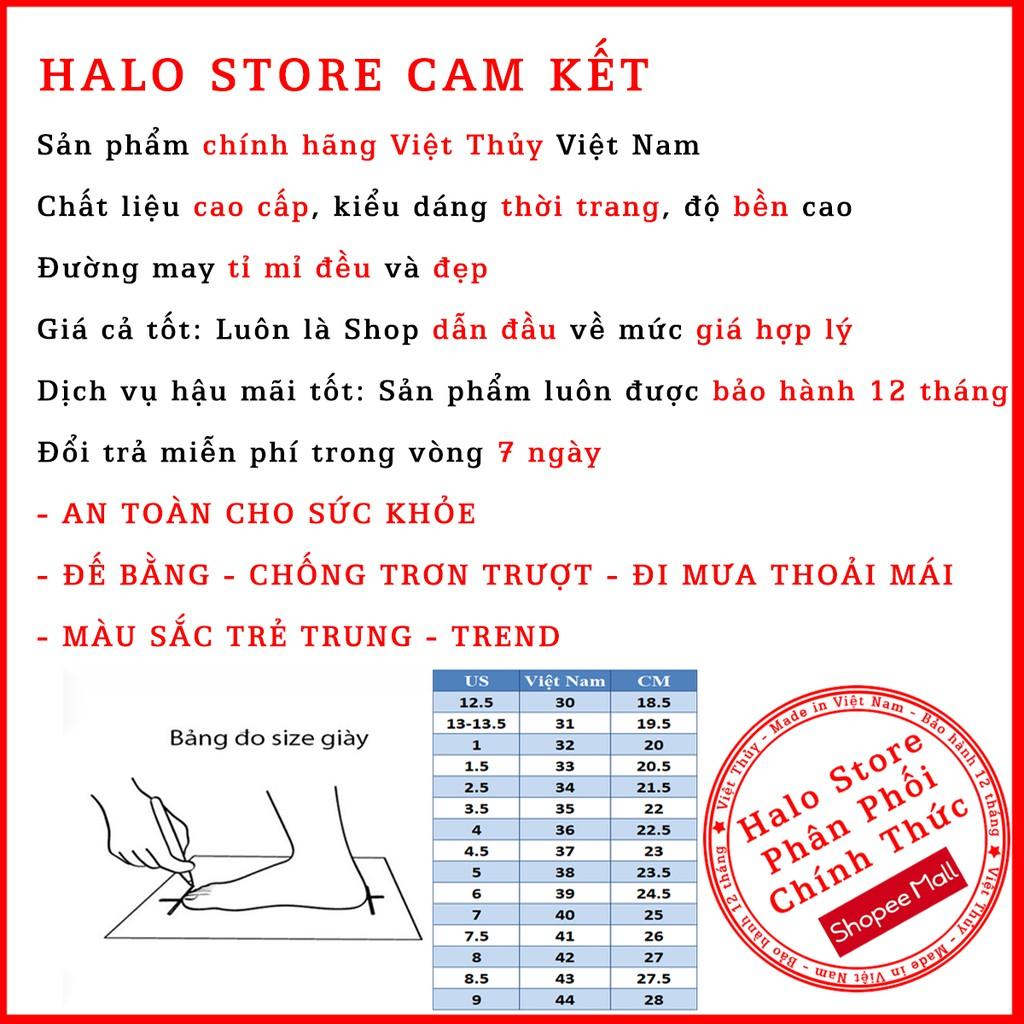 Giày Sandal Nam Nữ Việt Thủy Hai Quai Ngang Đen - VT016