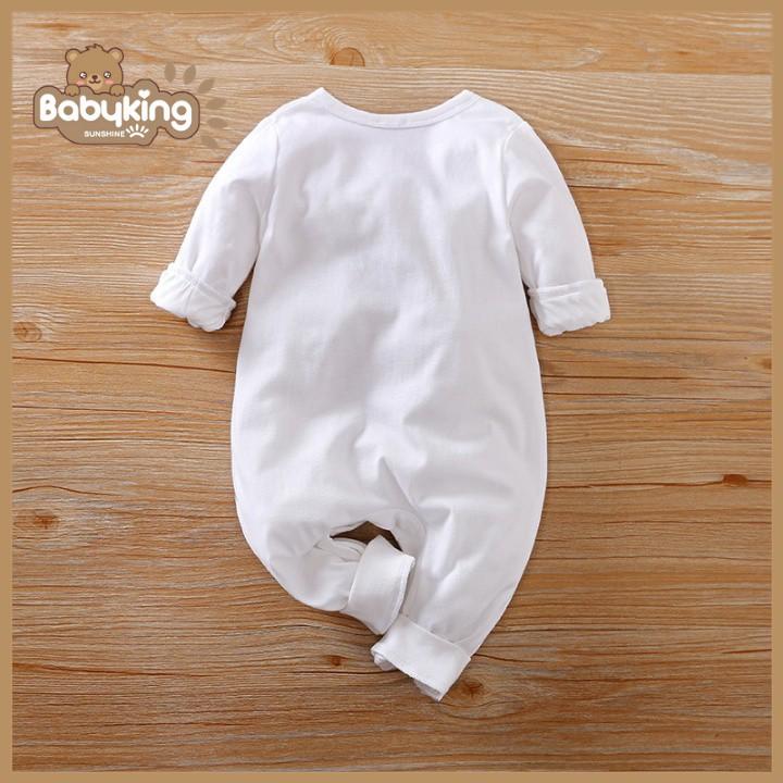 BodySuit,áo liền quần dễ thương dài tay kiểu ngựa vằn cho bé (3022), cotton 100%,thương hiệu Aiueo Nhật. Bản