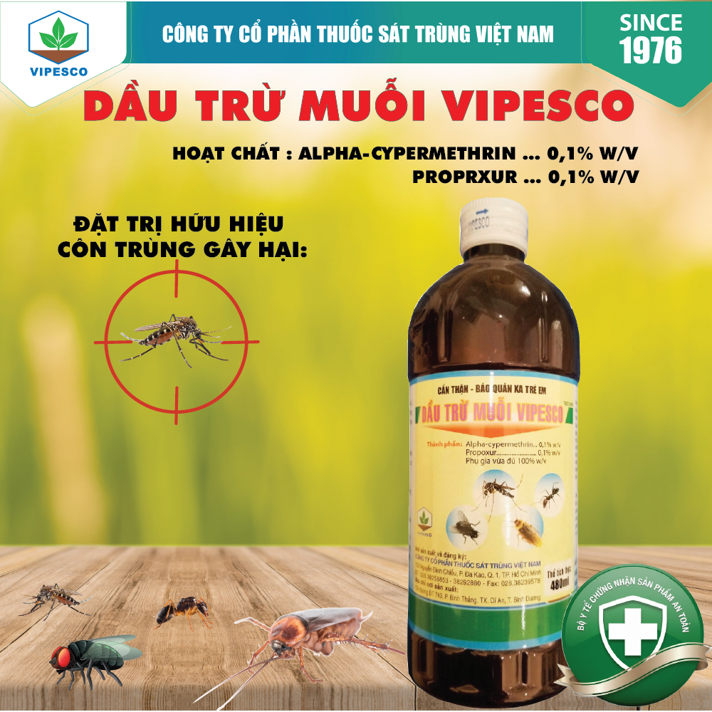 DẦU TRỪ MUỖI VIPESCO (480ml)