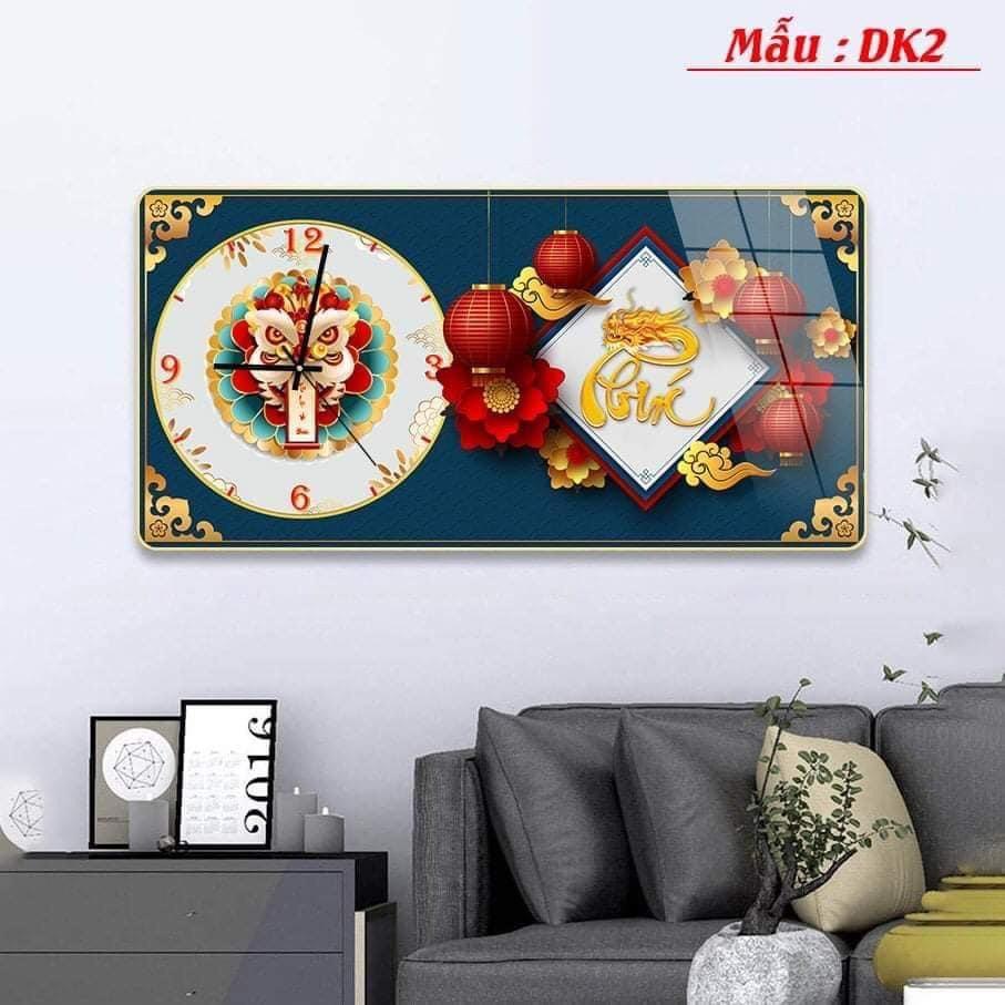 Tranh đồng hồ treo tường tráng gương 3d cao cấp giá xưởng