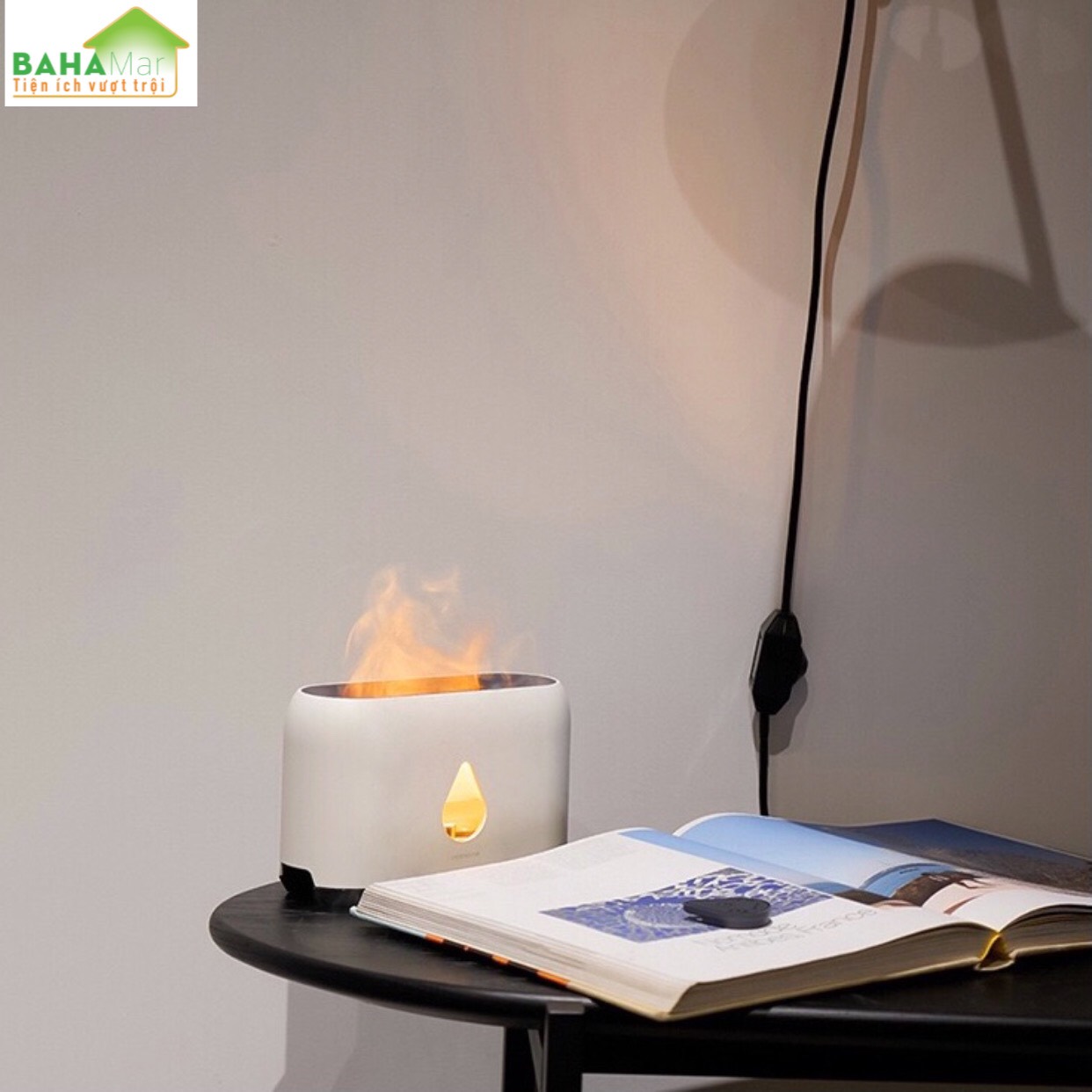 MÁY PHUN SƯƠNG TẠO ẨM MÔ PHỎNG NGỌN LỬA 3D ĐÈN LED - KHUẾCH TÁN TINH DẦU "BAHAMAR"
