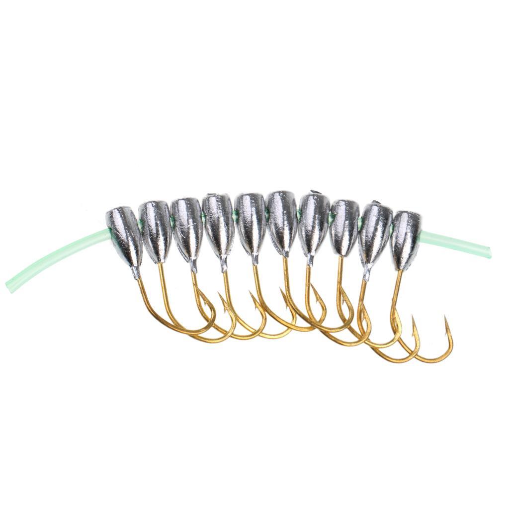 7 or 10 Pieces Lead Head Hook Jigs Bait Fishing Hooks for Soft Lure Fishing Hook 2 Size