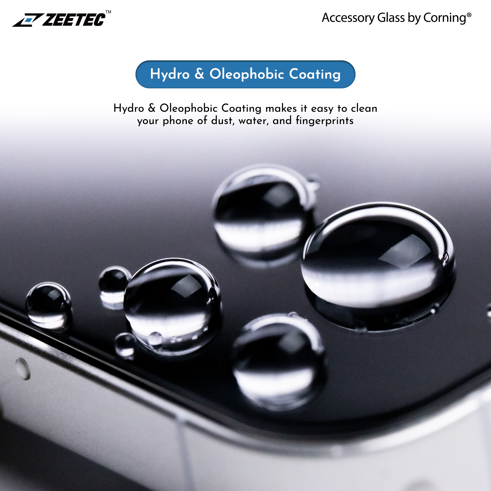 Hình ảnh Miếng Dán Cường Lực Trong Suốt Full Viền Zeelot Zeetec By Corning Dành Cho iPhone 14 PROMAX / 14 PRO - HÀNG CHÍNH HÃNG