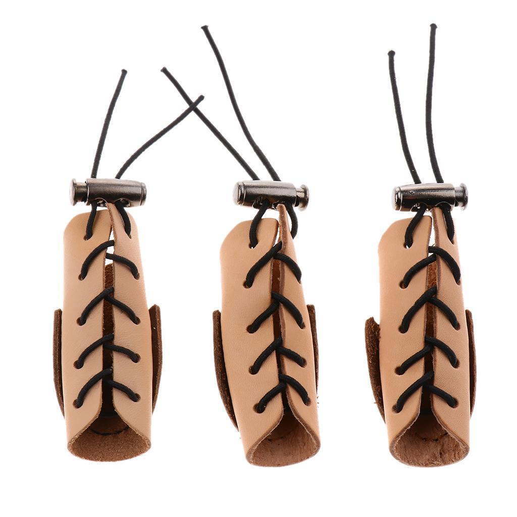 Three Finger Archery Gloves, Separate Finger Tab Guard Strap, Adjustable, for Men Women Outdoor Target Hunting Outdoor
