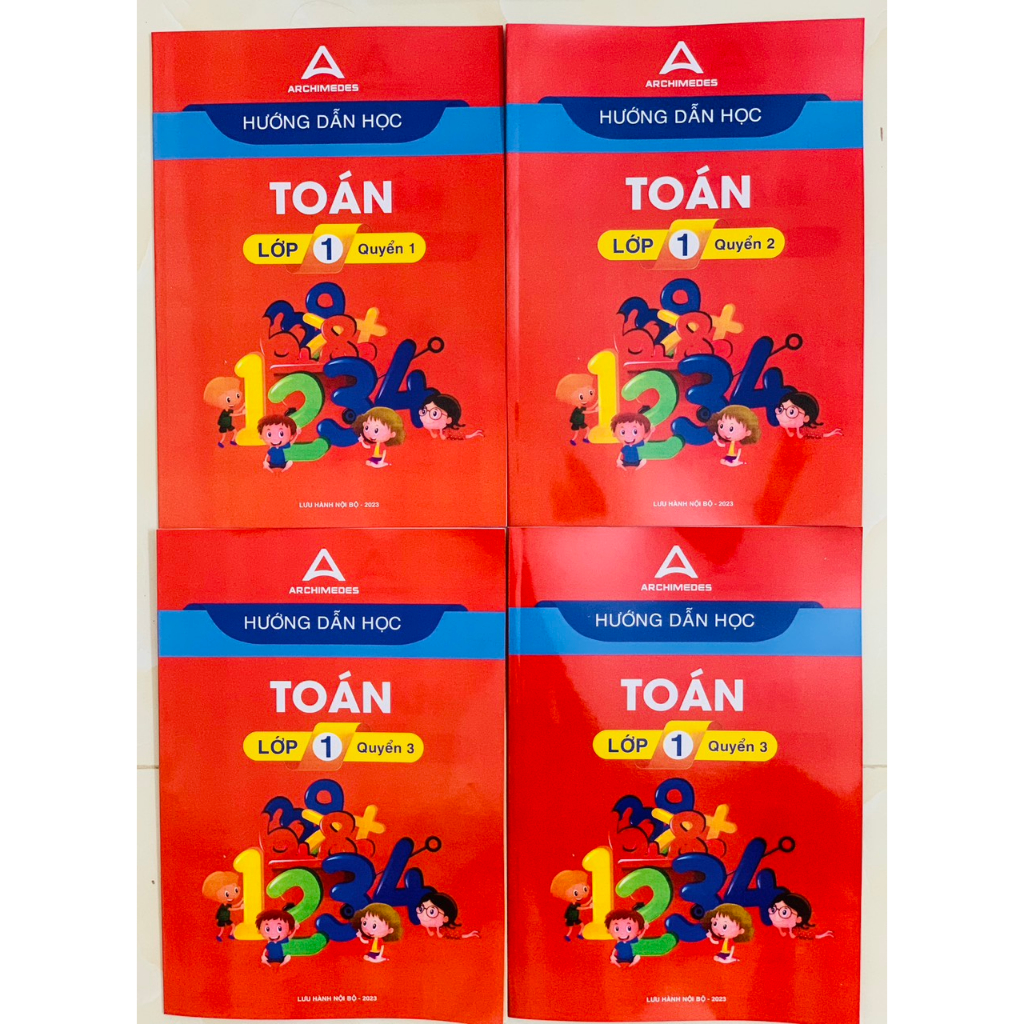 Sách - Combo 4 cuốn Hướng dẫn học toán lớp 1