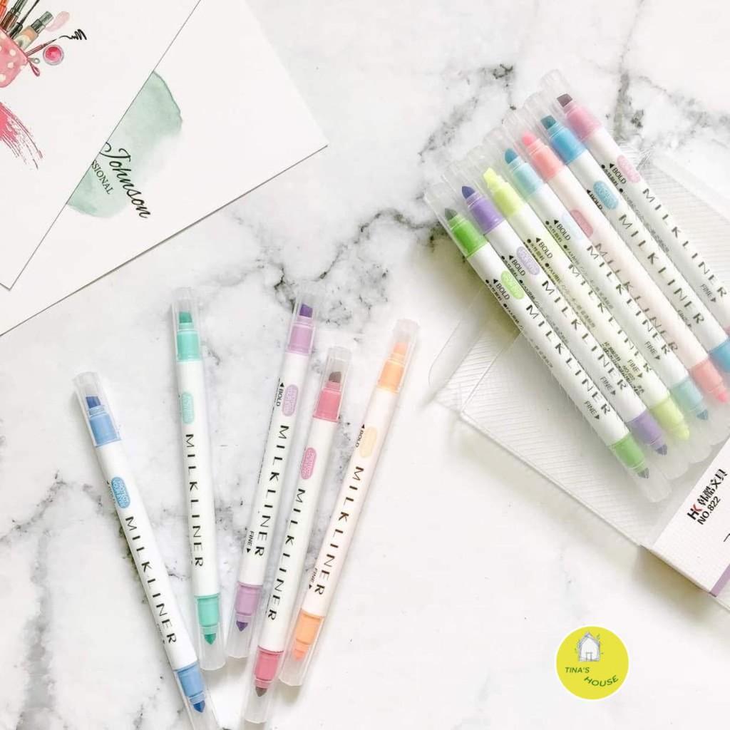 Bộ bút dạ vẽ nghệ thuật HK Milkliner Tina 12 Màu da dụng chất lượng cao