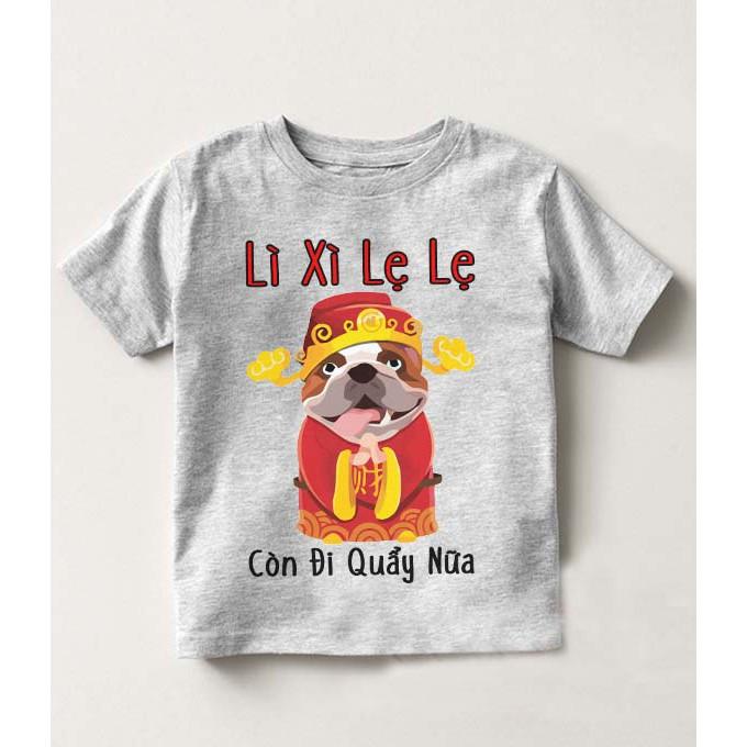 Áo thun trẻ em TẾT TÂN SỬU 2021 LÌ XÌ LẸ LẸ siêu độc - Áo bé trai, bé gái tết đẹp