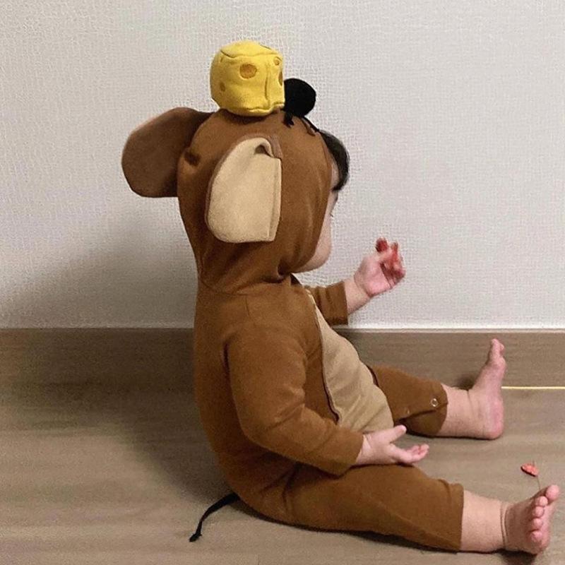 Quần Áo Bé Sơ Sinh Động Vật Lễ Hội Hóa Trang Cho Bé Romper Áo Liền Quần Cho Bé Gái Có Mũ Trùm Đầu Cho Trẻ Sơ Sinh Bé Trai Liền Quần Tay Dài Cho Bé Onesie Bộ Trang Phục