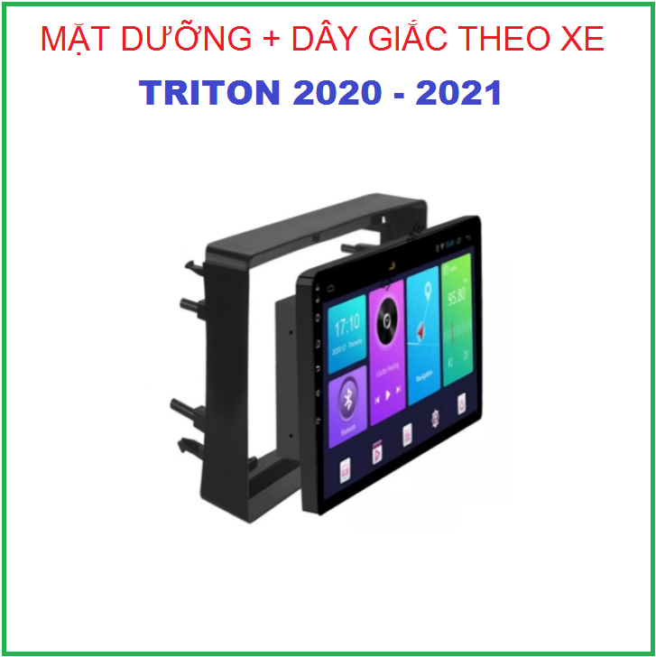 MẶT DƯỠNG kèm dây giắc xe TRI-TON đời 2020-2021, khung chế lắp màn 9inch gắn taplo xe TRI.TON, PHỤ KIỆN OTO xe hơi.