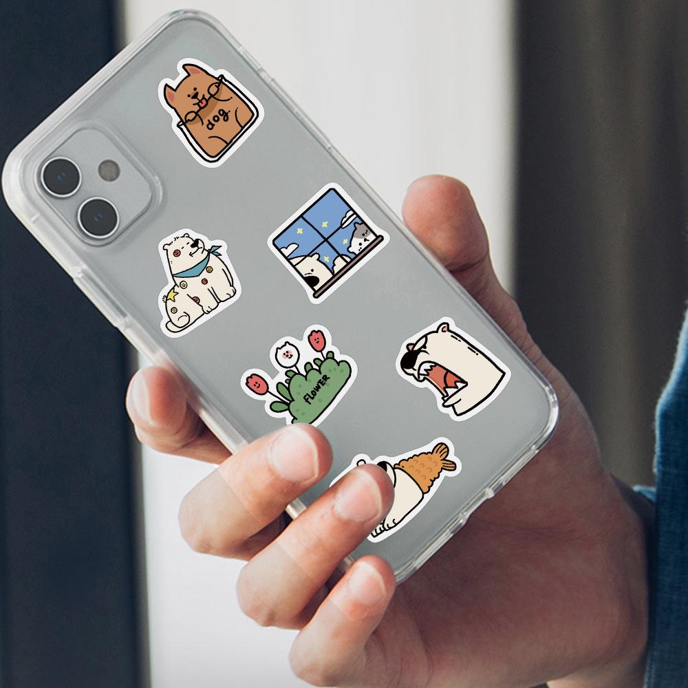 Sticker khách sạn động vật hoạt hình cute trang trí mũ bảo hiểm,guitar,ukulele,điện thoại,sổ tay,laptop-mẫu S78
