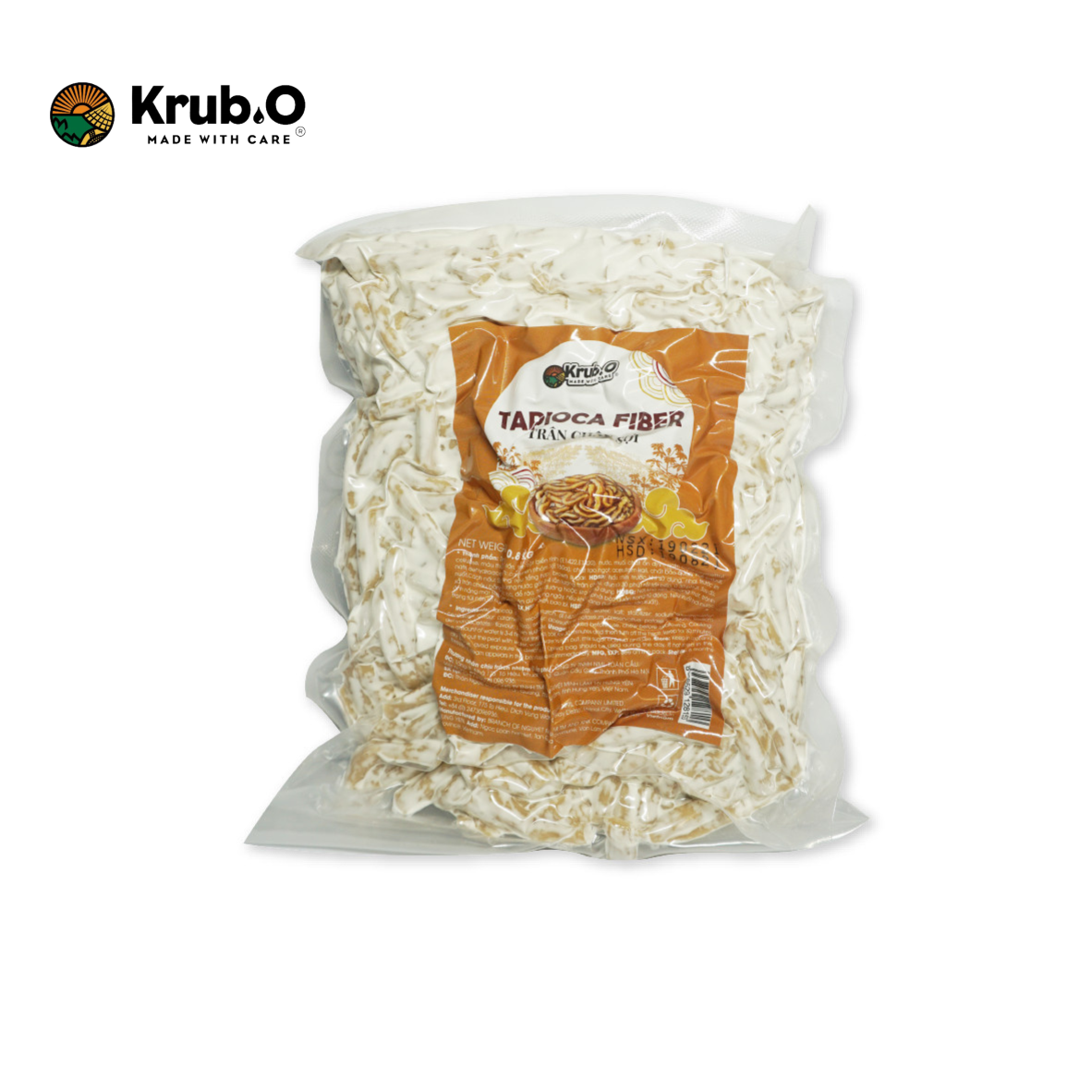 Combo 3 Túi Trân Châu Sợi Krub.O (Tapioca Fiber) - Túi 800g - Topping trà sữa độc quyền - Nguồn nông sản thuần Việt