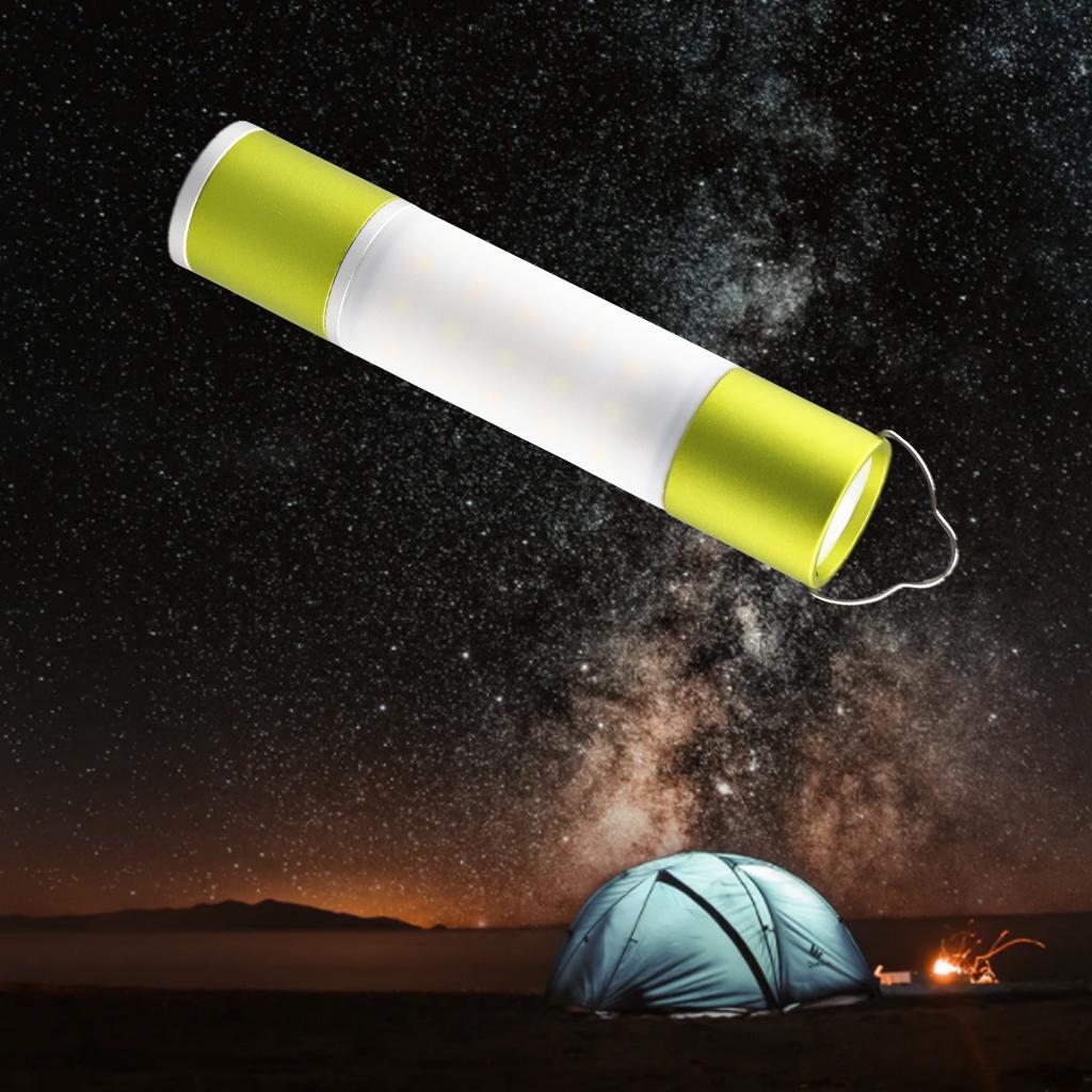 LED Camping Flashlight Rechargeable Picnic Light Hiking Green