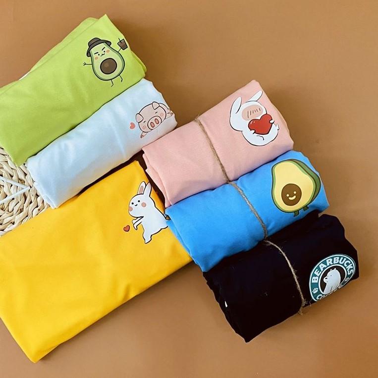 Áo Thun Unisex In Hình Icon Thời Trang Nam Nữ Couple Nhiều Màu Họa Tiết Cáo - Cotton - AT010
