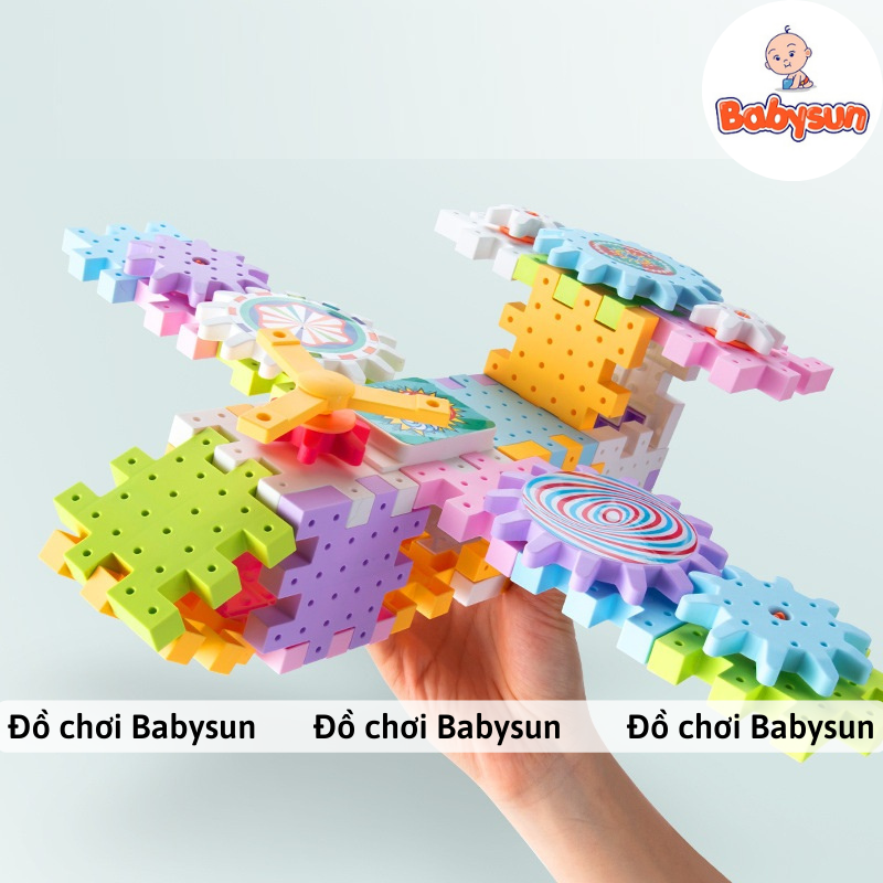 Đồ chơi xếp hình chuyển động sáng tạo phát triển trí tuệ cho bé- ghép hình bánh răng 83 chi tiêt