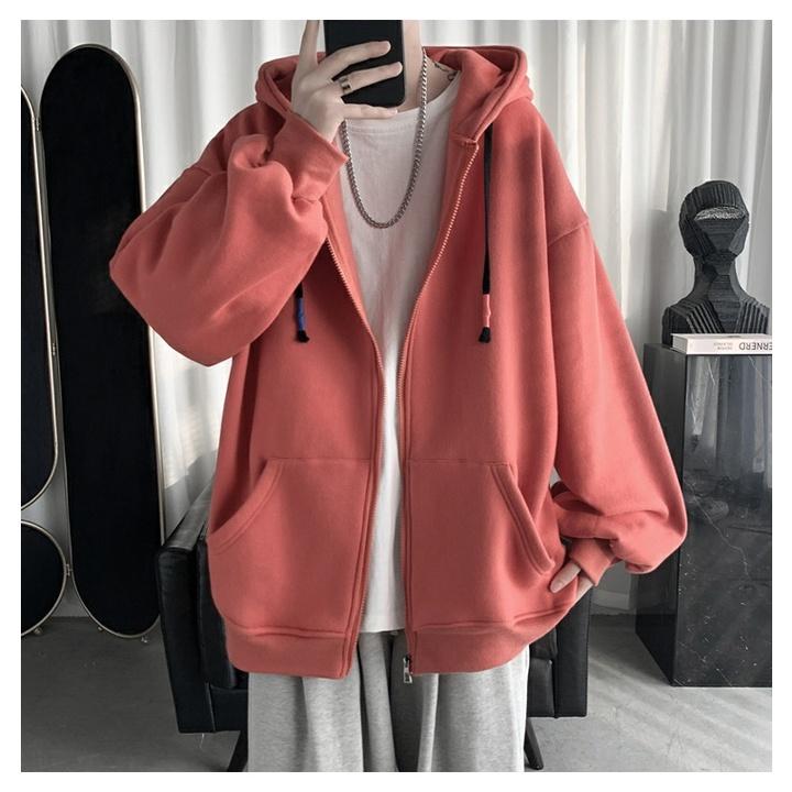 Áo Hoodie nam nữ, áo nỉ có khoá kéo chất liệu cao cấp from rộng phong cách Hàn Quốc