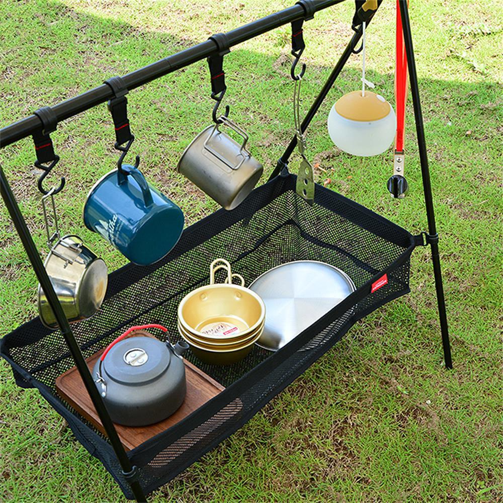 Túi lưới lưu trữ gắn dưới bàn picnic cắm trại