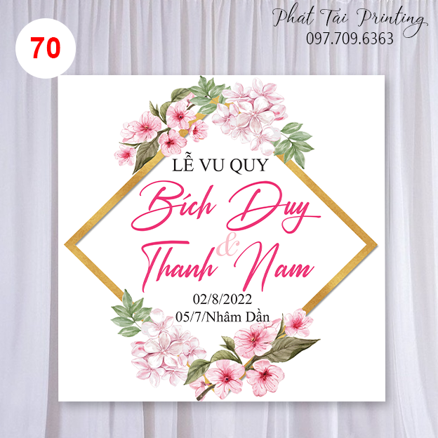 Bảng Backdrop trang trí đám cưới MS 70