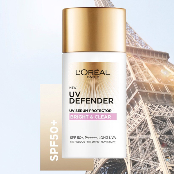 Kem Chống Nắng L’Oréal Paris UV Defender SPF50+ PA++++ Bright &amp; Clear Nâng Tông Giảm Thâm 50ml