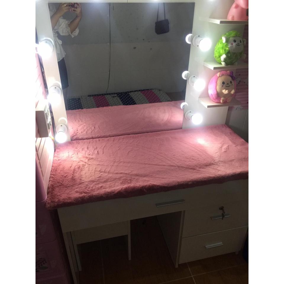 Hồng dâu ngắn mịn- Thảm lông trải tủ điện thoại, bàn trang điểm, chụp ảnh trưng bày sản phẩm.