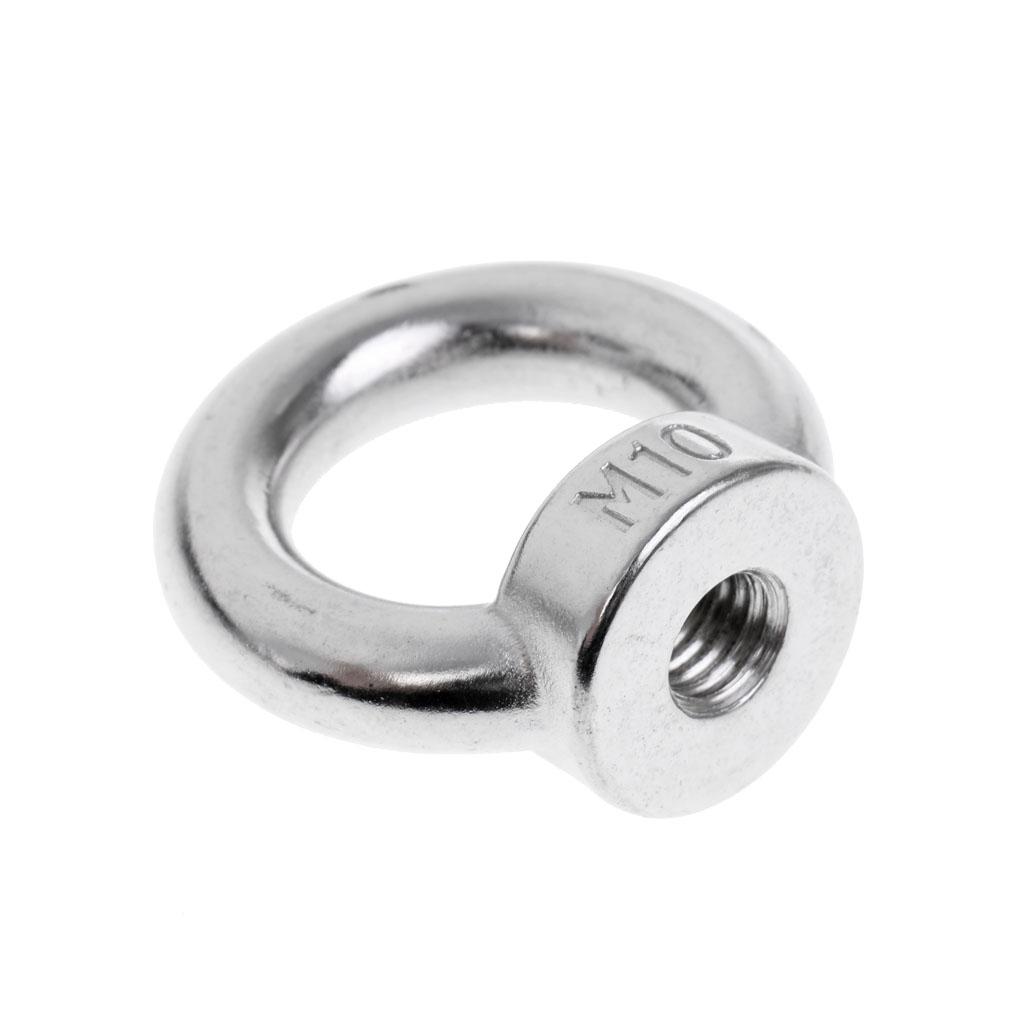 2xM6/M8/M10/M12-M22 304 Stainless Steel Lifting Eye Nut Shape Nuts 10mm