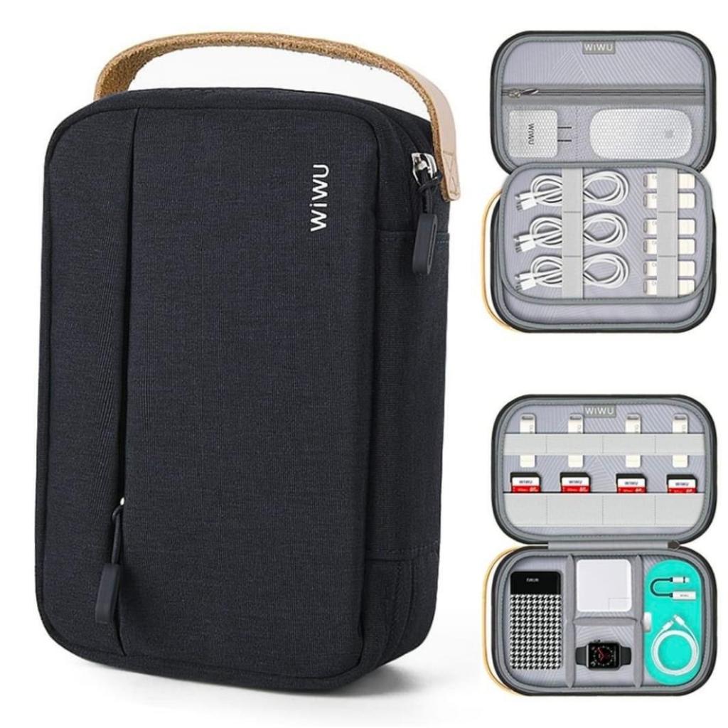 Túi Xách Tay Đựng Phụ Kiện Wiwu Cozy Storage Bag Chống Thấm Nước Chứa Nhiều Ngăn Bảo Vệ Thiết Bị Điện Tử, Smart Phone