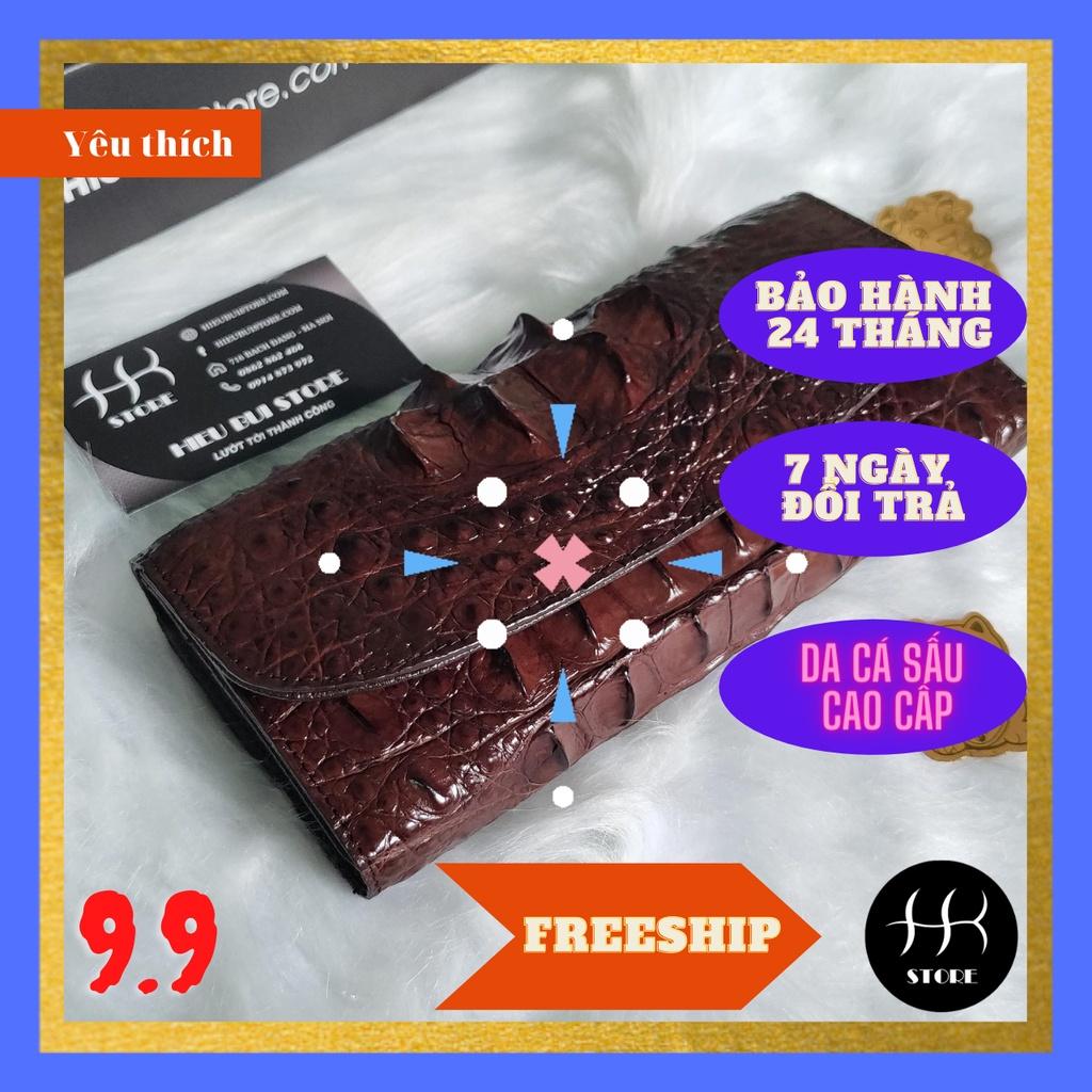 Ví Dài Gấp 3 Cầm Tay Da Cá Sấu Cao Cấp