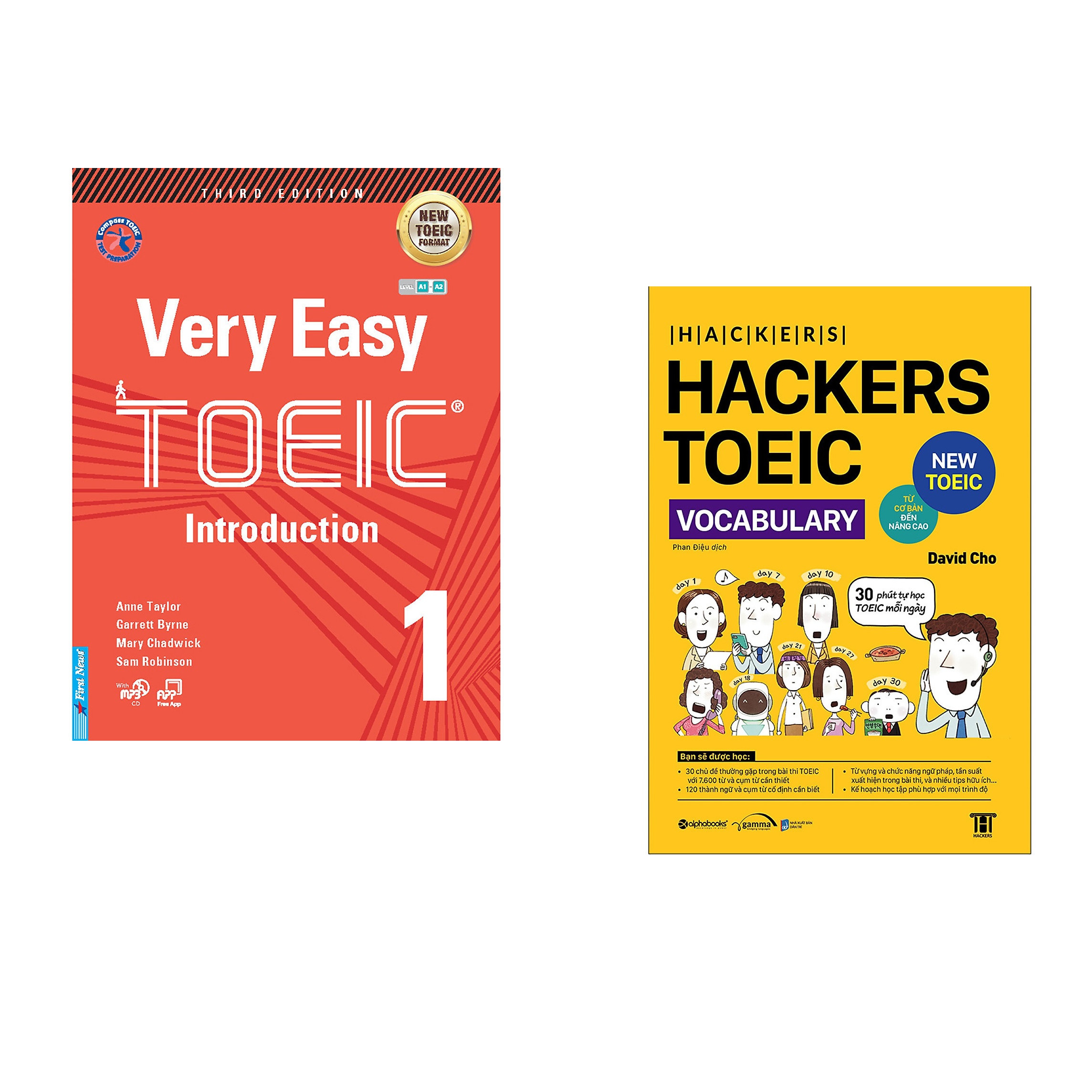 Combo 2 cuốn sách: Very Easy Toeic 1 - Introduction + Hackers Toeic Vocabulary