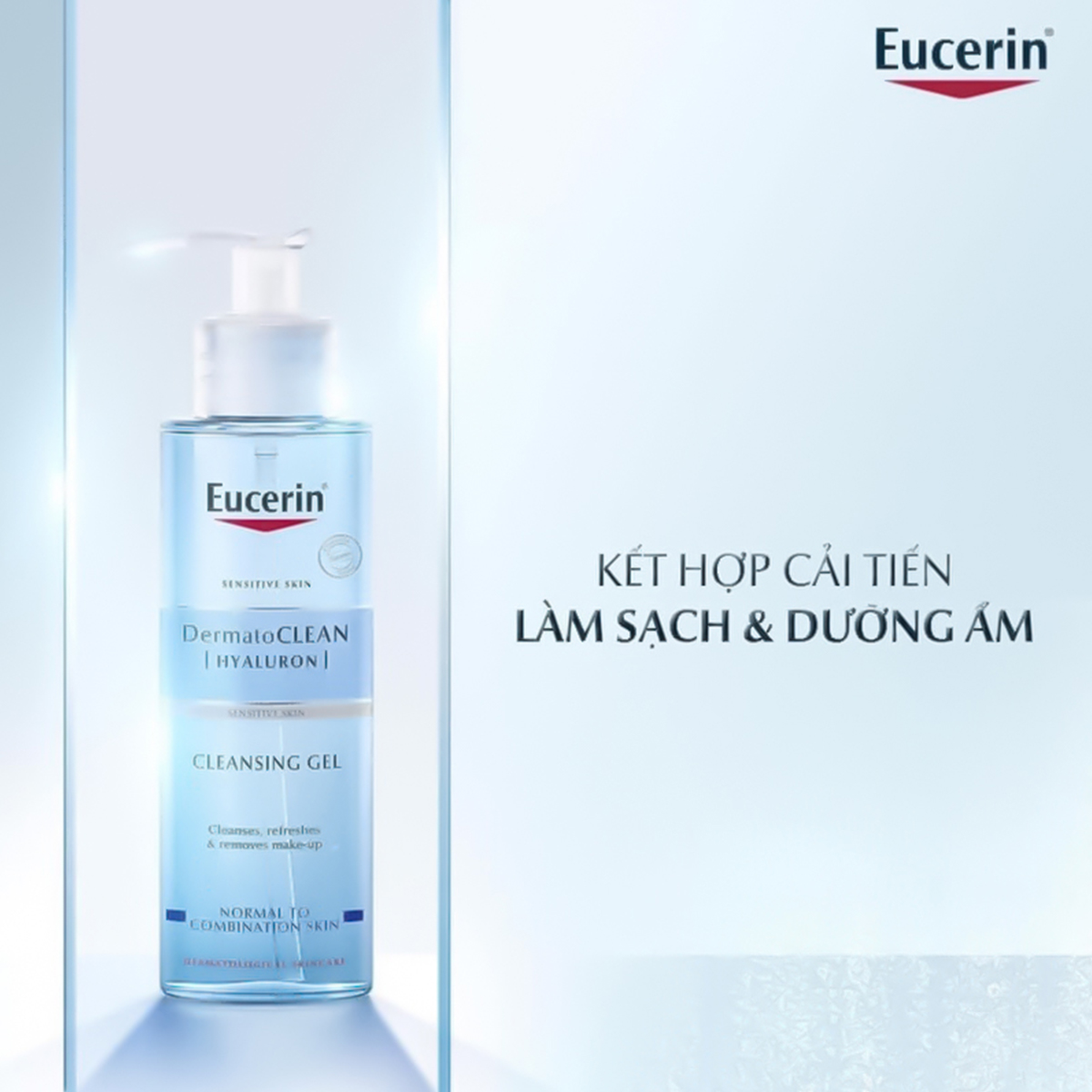 Gel Rửa Mặt Cho Da Nhạy Cảm Eucerin Dermato Clean Refreshing Cleansing