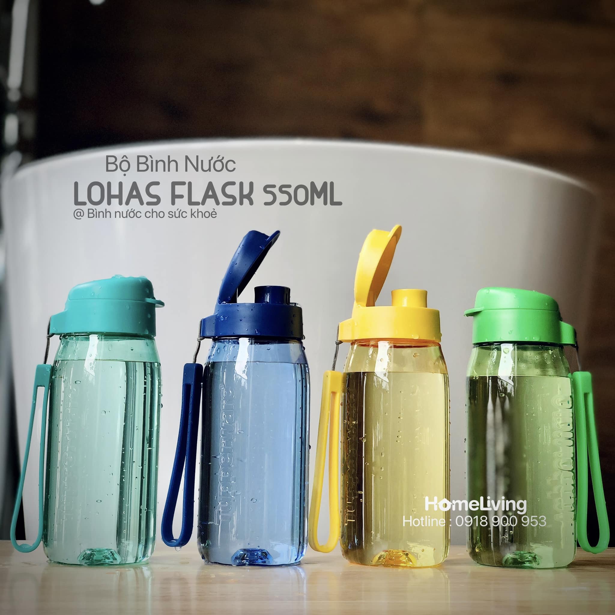 Bình Nước Tupperware Lohas 550ml - Màu mới