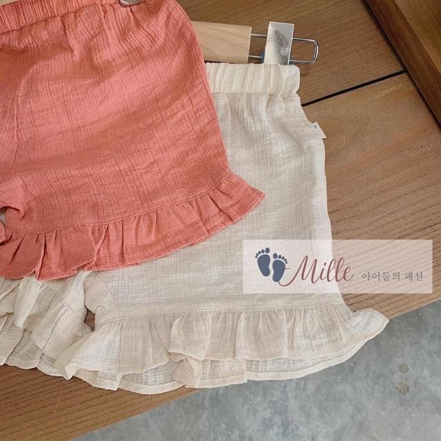 Bộ đũi cộc tay cho bé gái 2 màu