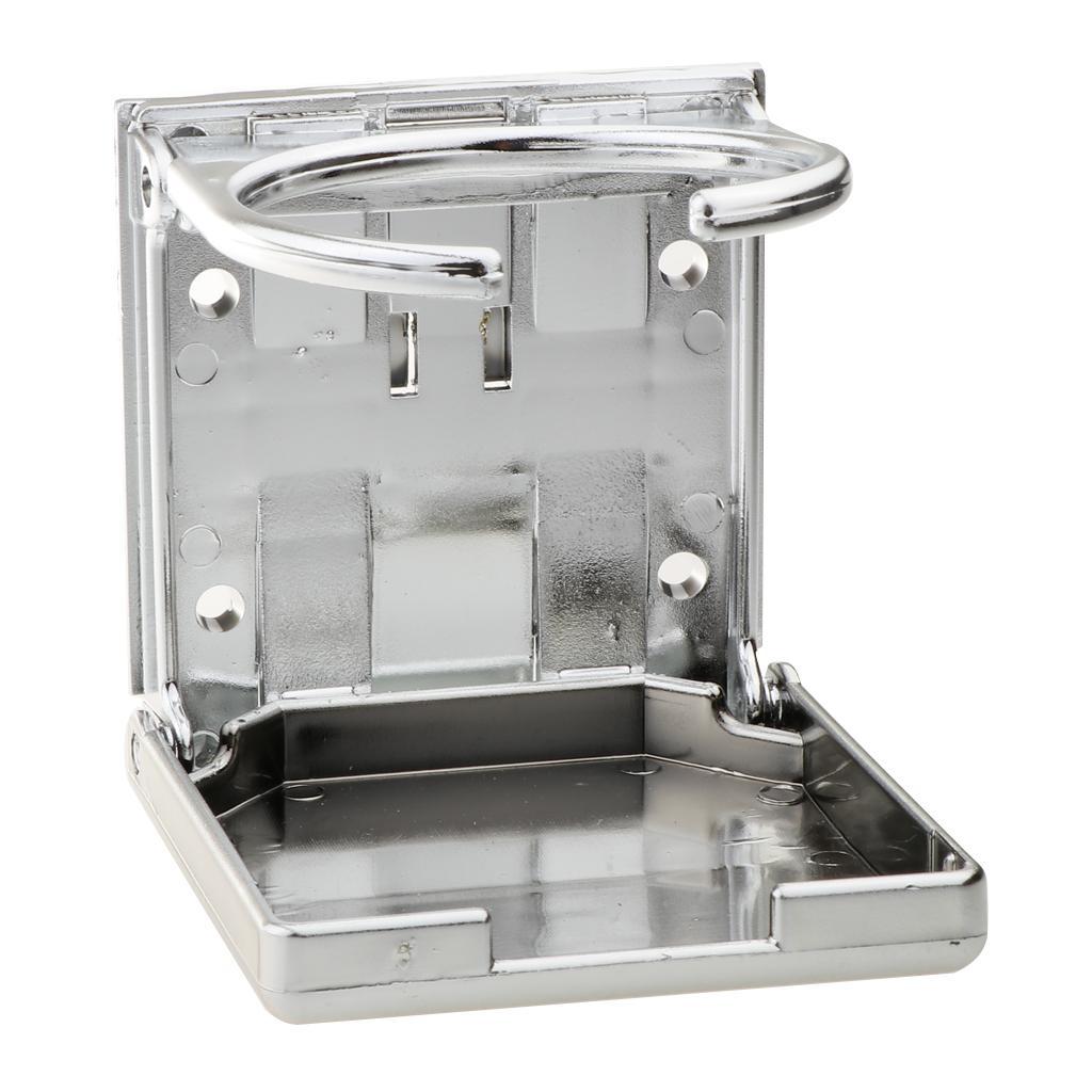Adjustable Foldable Water Drink Cup Bottle Can Beverage Mugs Holder Silver