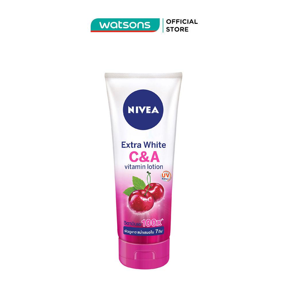 Sữa Dưỡng Thể Nivea Extra White C&amp;A Vitamin Lotion Dưỡng Trắng &amp; Đều Màu Da 180ml