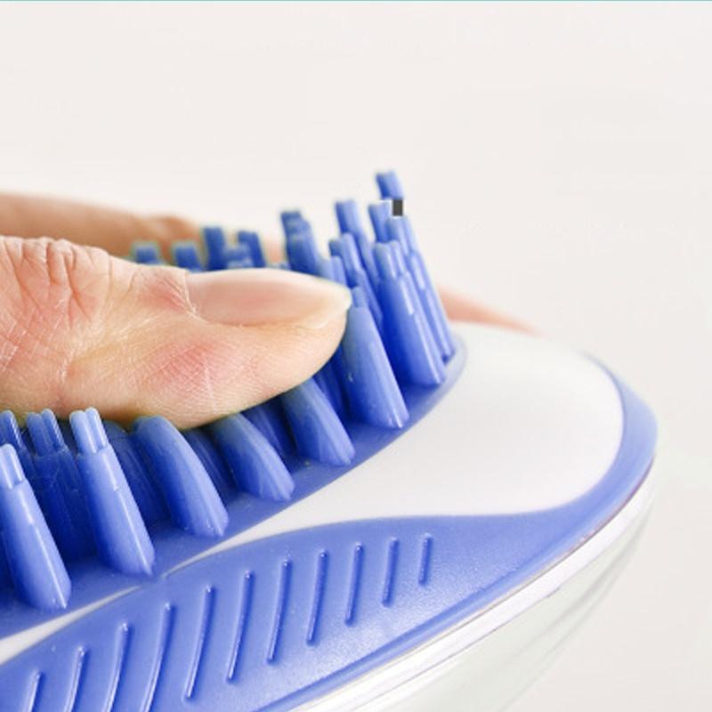 Pet Dog Cat Bath Brush 2-in-1 Pet SPA Massage Comb Soft Silicone Pet Shower Hair Grooming Cmob Dog Cleaning Tool Pet Supplies