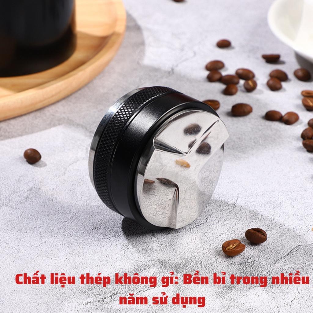 Tamper OCD 58mm hai đầu hình xoáy dụng cụ nén cà phê 3 lưỡi pha Espresso cafe Arabica Inox cao cấp tiện lợi chính hãng