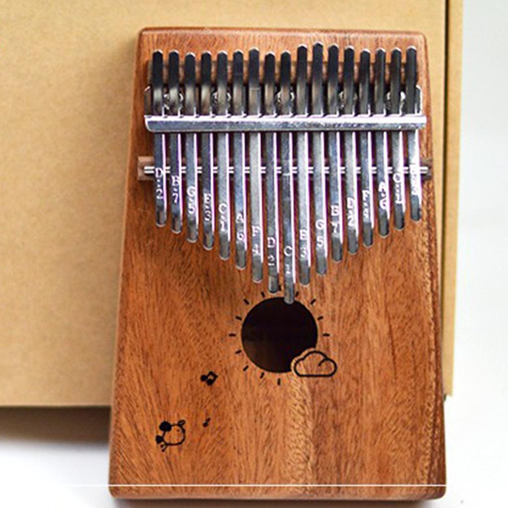 Wooden 17 Keys Kalimba Thumb Piano Musical Instrument Accessory for Piano Lovers