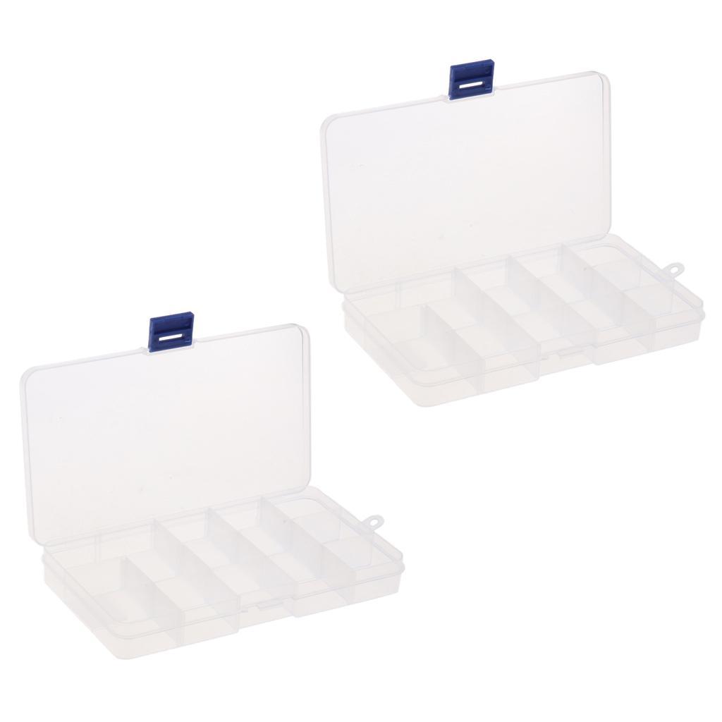 2pcs Detachable 15 Slots  Components Tool Storage Cases Boxes