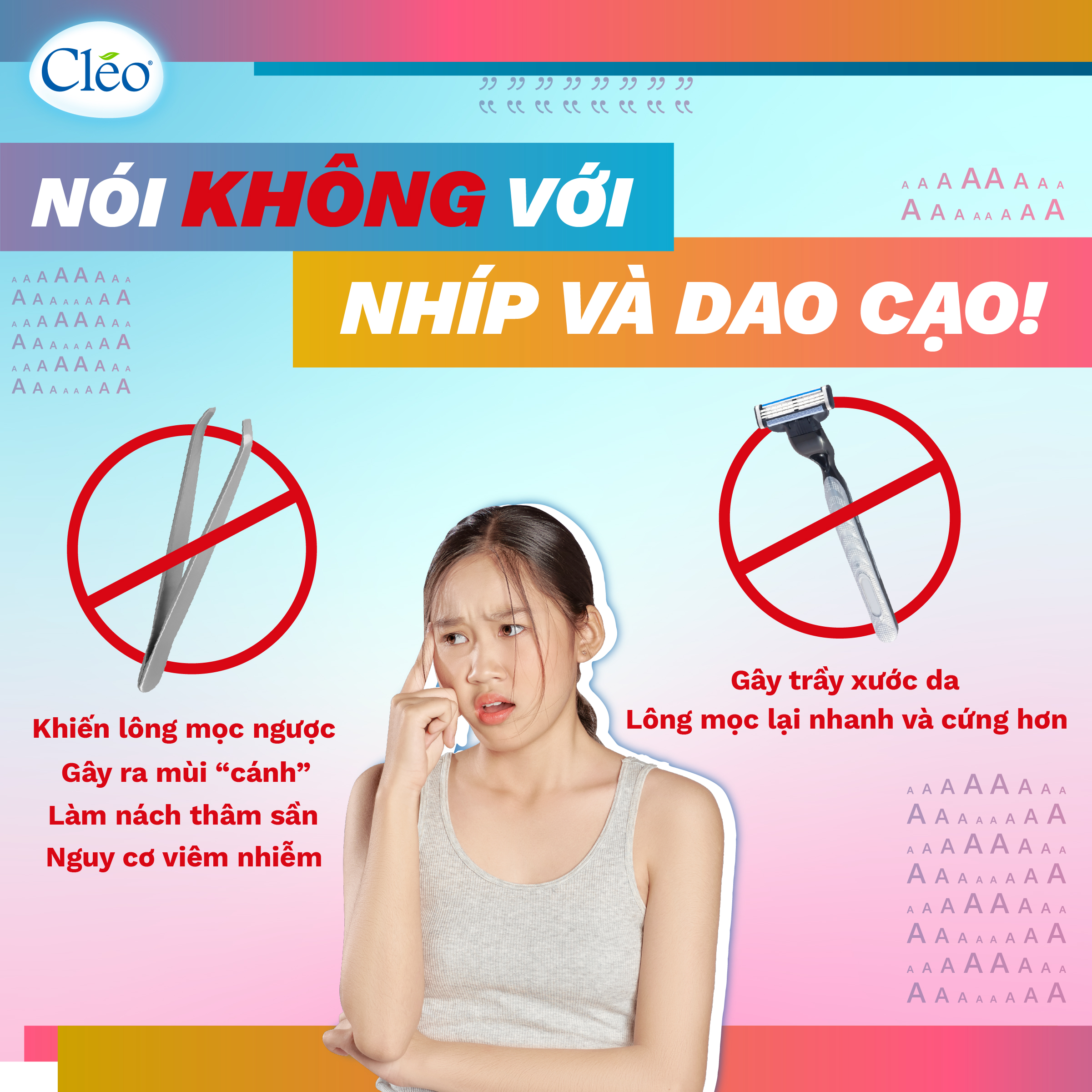 Kem Tẩy Lông Chiết Xuất Bơ Cleo Dành Cho Da Nhạy Cảm 50g, an toàn, không đau và đạt hiệu quả nhanh chóng