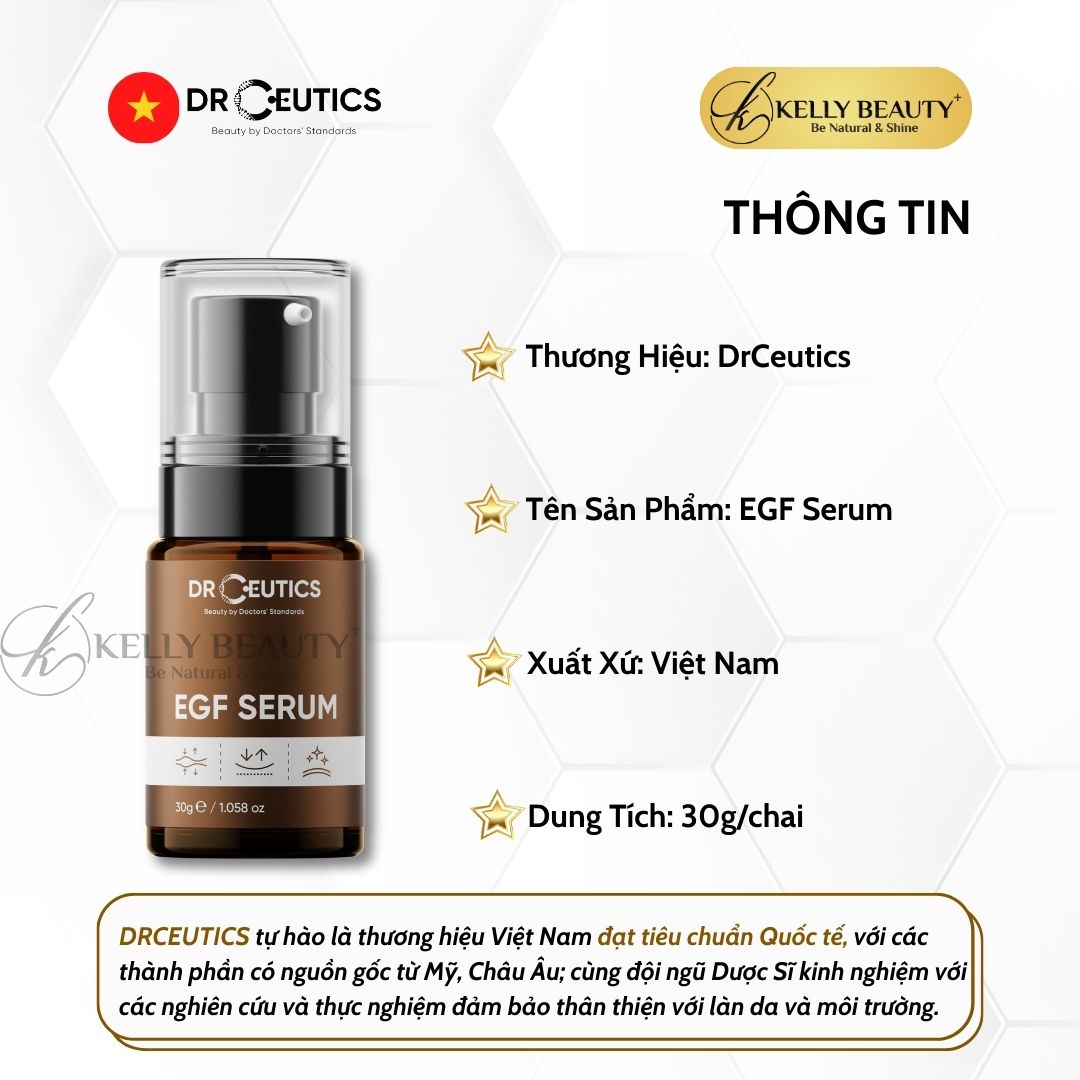 DrCeutics EGF Serum - Tinh Chất Phục Hồi Trẻ Hóa Da | Kelly Beauty
