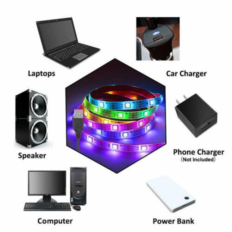Dải Đèn Led 5050 5vrgb Nhiều Màu Sắc Kết Nối Bluetooth