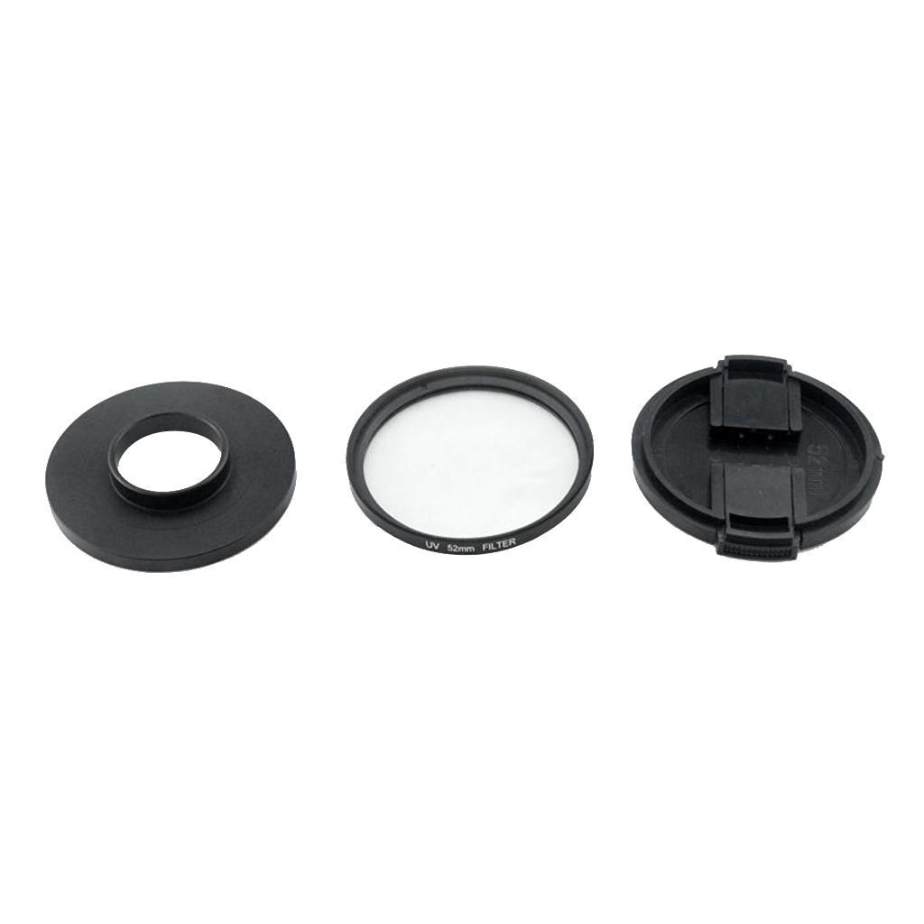52MM UV Lens Filter +Lens Ring Adapter +Lens Cap for Xiaomi Yi Sports Camera