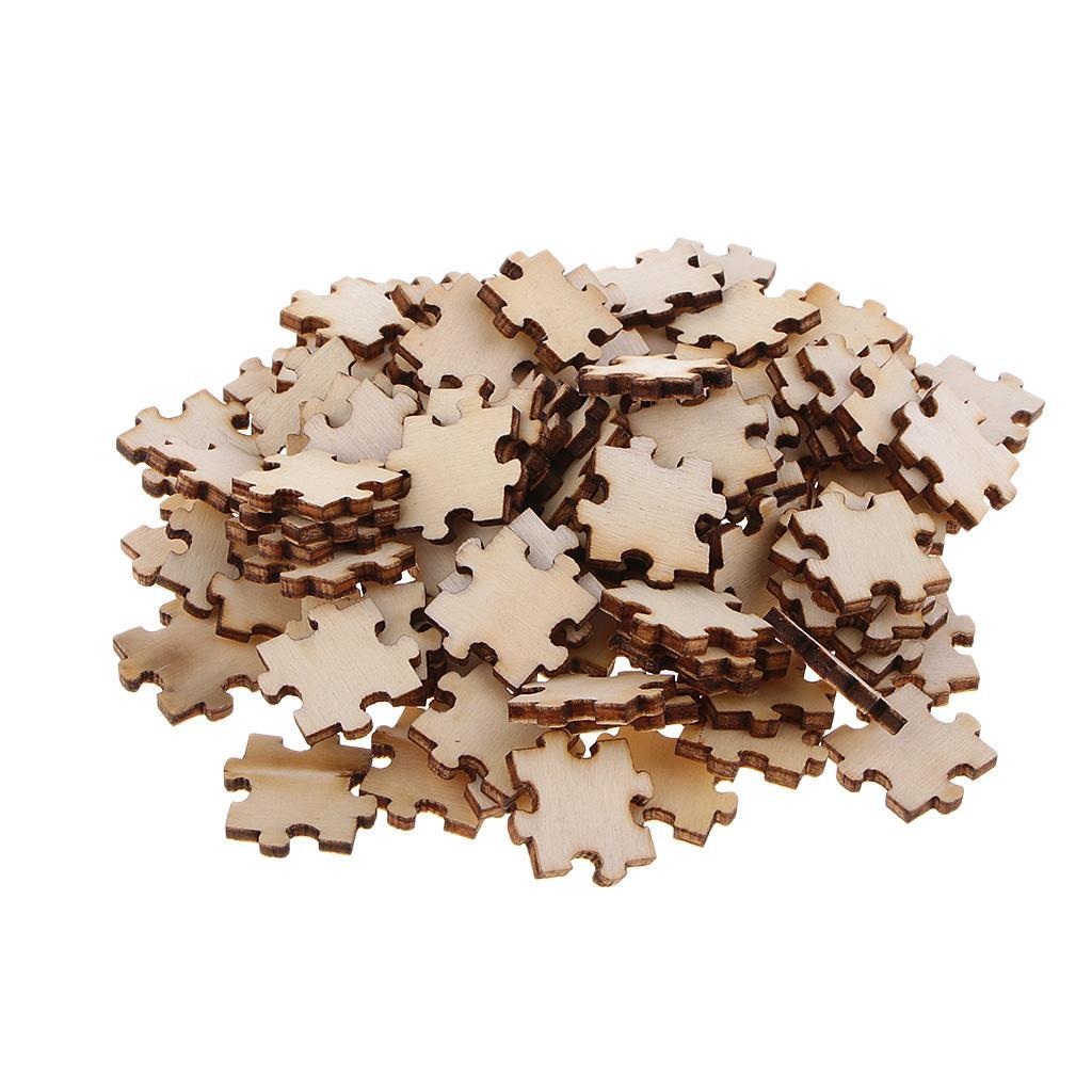 100pcs/pack Wooden Embellishments Crafts Unfinished Wood Chips DIY Crafts