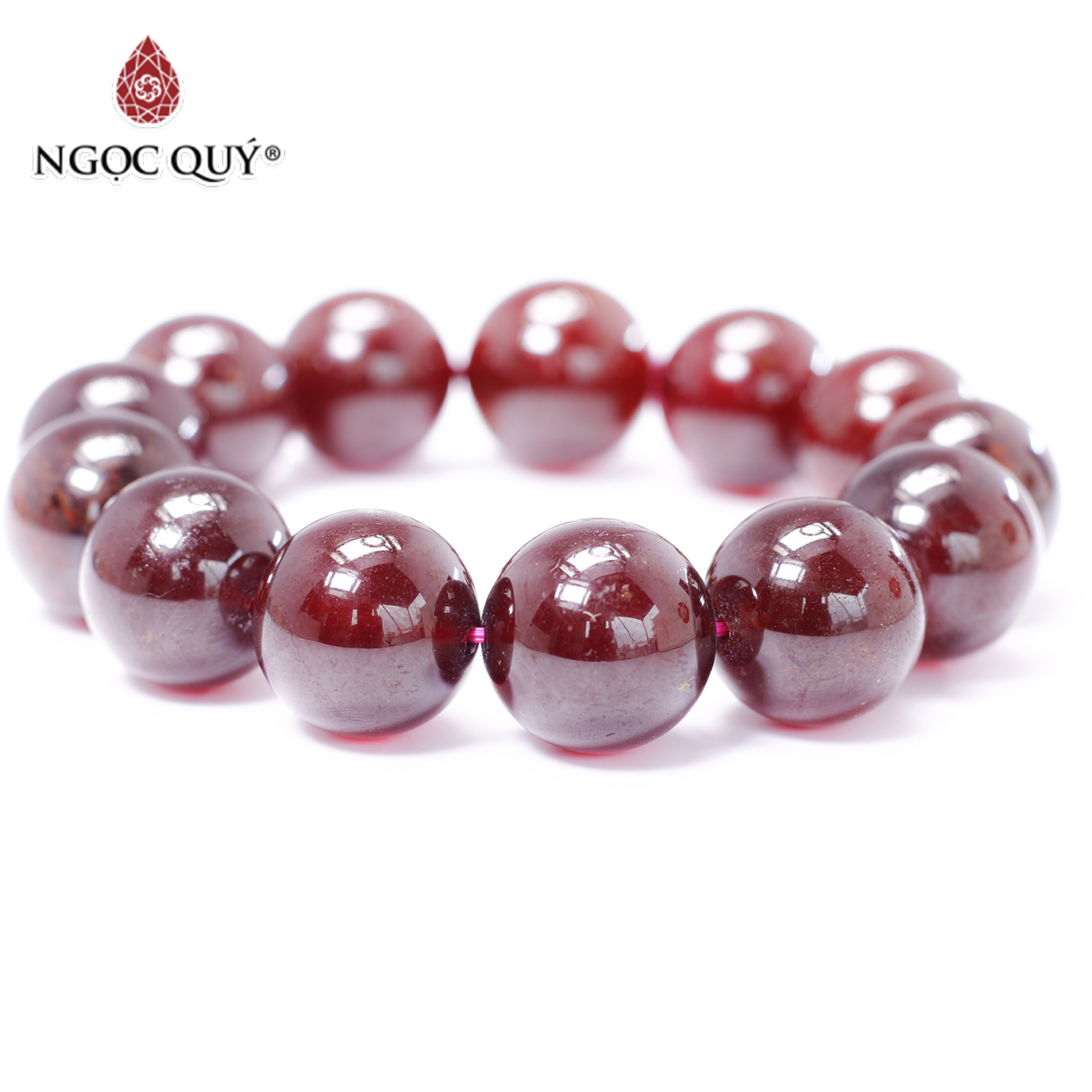 Vòng tay phong thủy nam đá garnet AAA mệnh hỏa, thổ - Ngọc Quý Gemstones