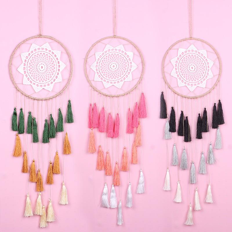 Dream catcher dây gai dệt tay phong cách cổ điển