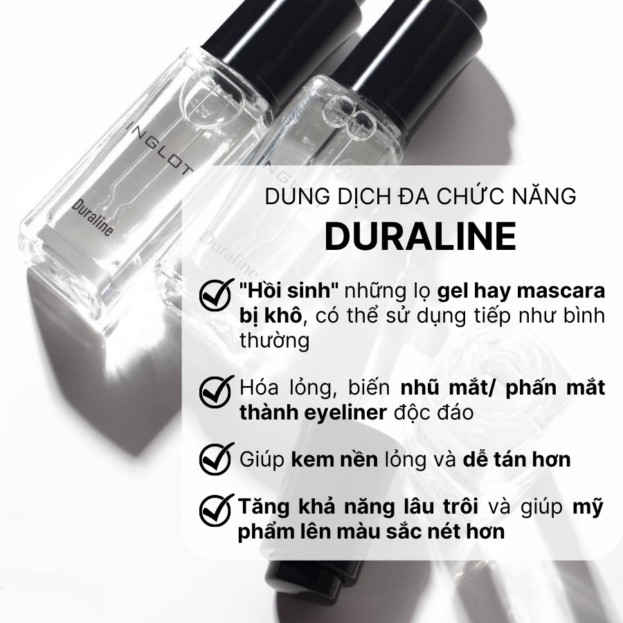 Bộ trang điểm mắt gồm Gel kẻ mắt lâu trôi AMC + Tinh chất Duraline + cọ kẻ mắt 31T INGLOT