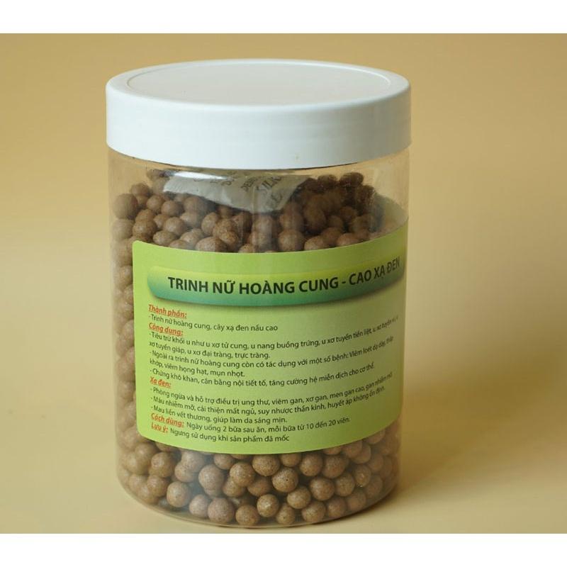 HỦ 500 GRAM Viên trinh nữ hoàng cung cao xạ đen. .(